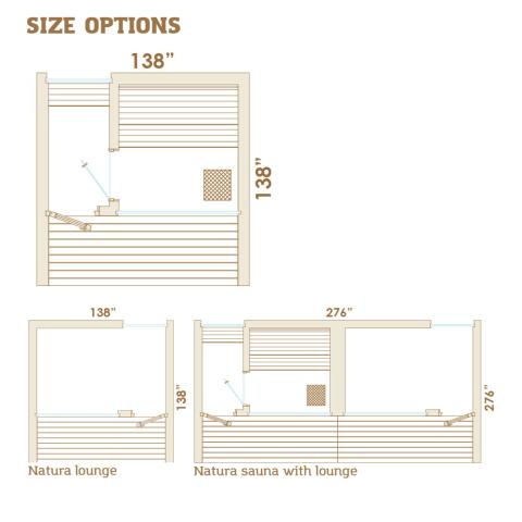 Auroom Natura Sauna Cabin, Up to 5-Persons